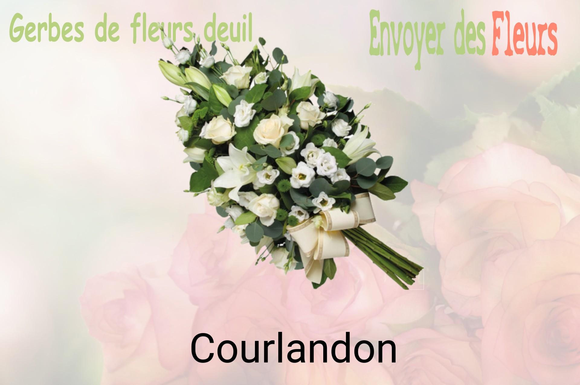 Gerbe de fleurs de deuil livrée à Courlandon